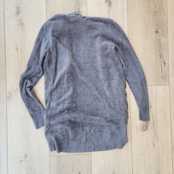 Barefoot Dreams Cozychic Lite Round Circle Knit Cardigan Gray XS/S - Picture 5 of 7
